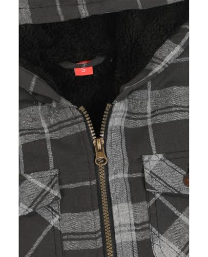 Image of ZENTHACE Boys Sherpa Fleece Lined Flannel Jacket