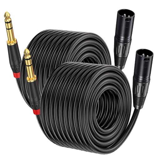 Adaptateur XLR vers TRS 6,35 mm mâle pour microphone symétrique par 2