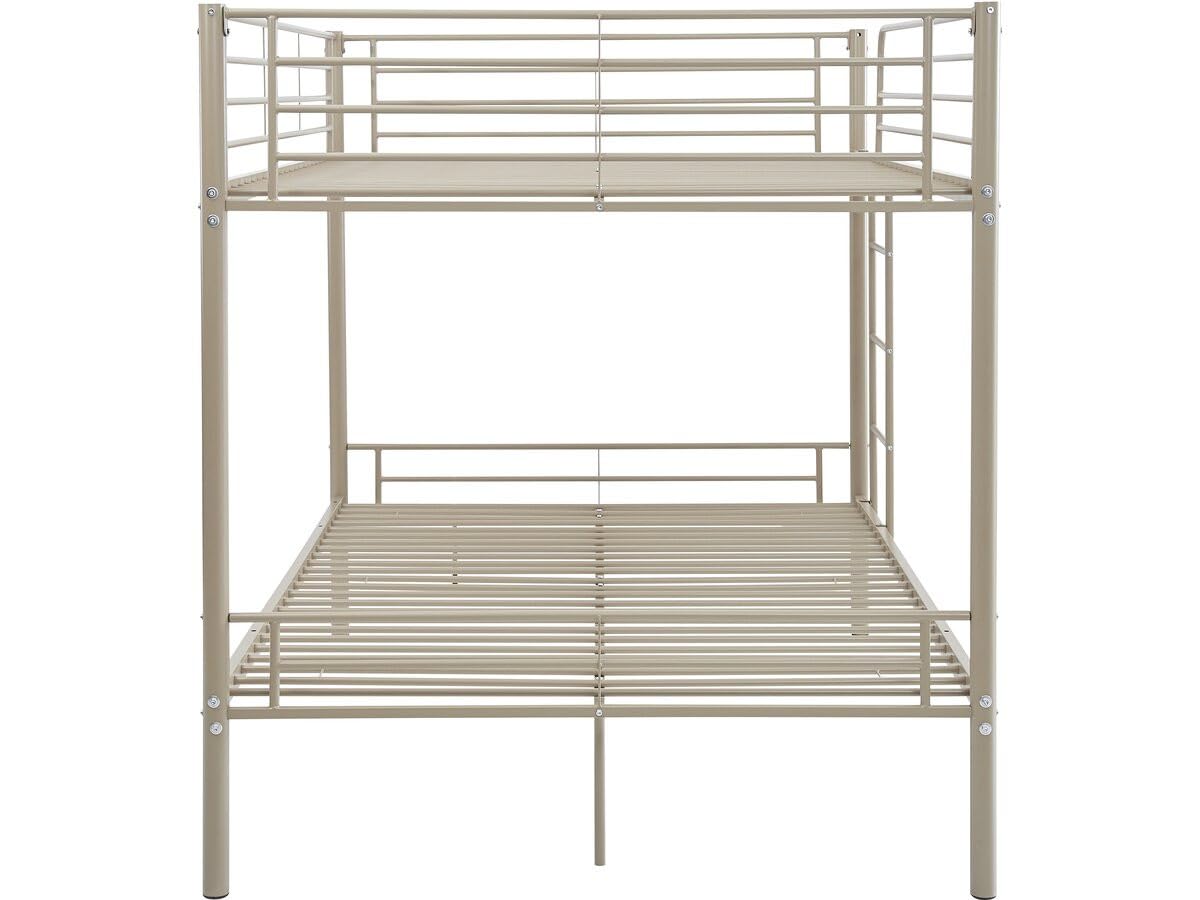 Lit double superposé avec sommier inclus "Adam" - 140 x 190 cm - Taupe