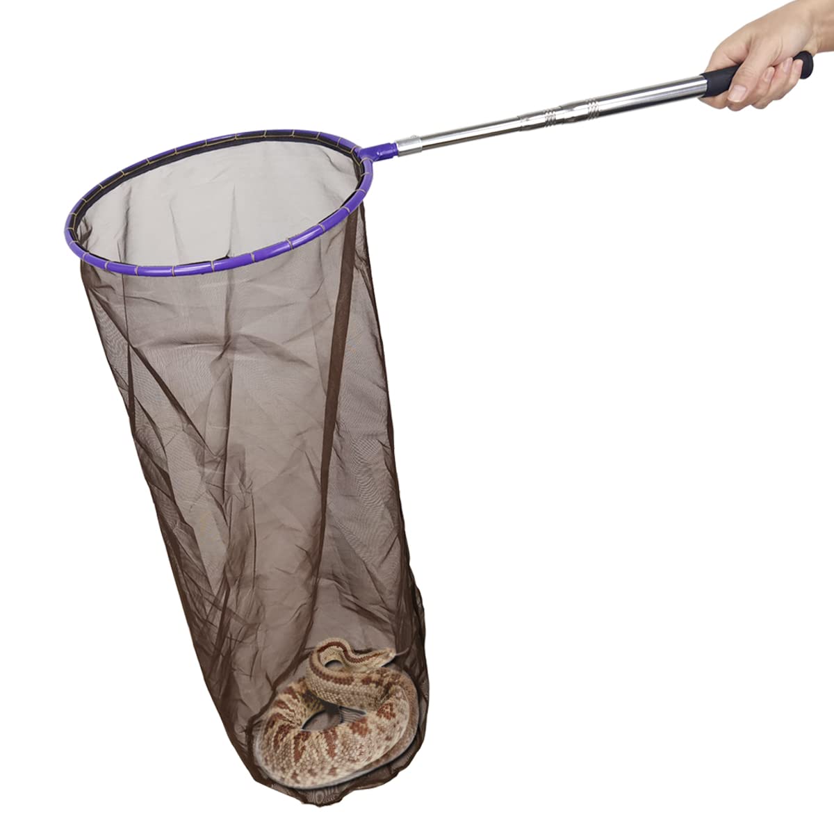 Yorikyas Snake Catcher Net Telescopic Rod for Reptiles Gripper Rattle Snake Move and Catch-image-20