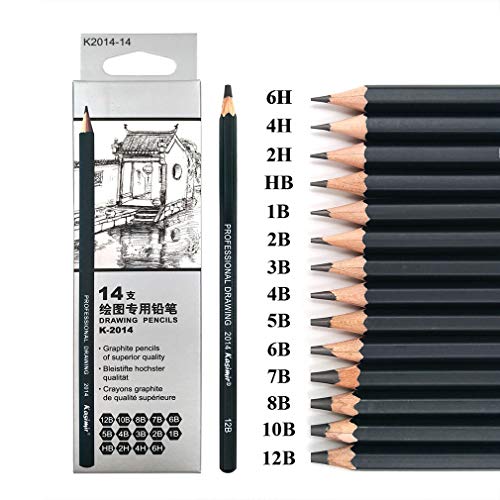 Set de lápices de dibujo YYMIYU 14 piezas miniatura 1