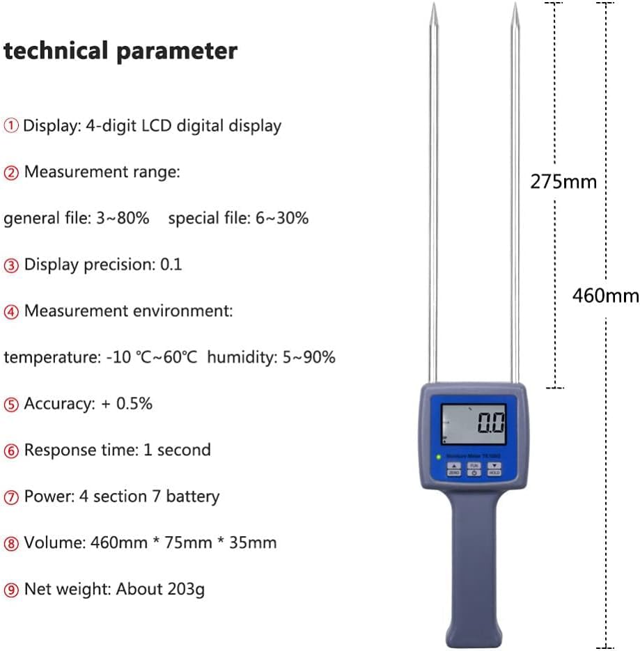 Image of LABART TK100G Grain Moisture Meter Wheat Maize Soya Beans Paddy Rice Barley Moisture Tester