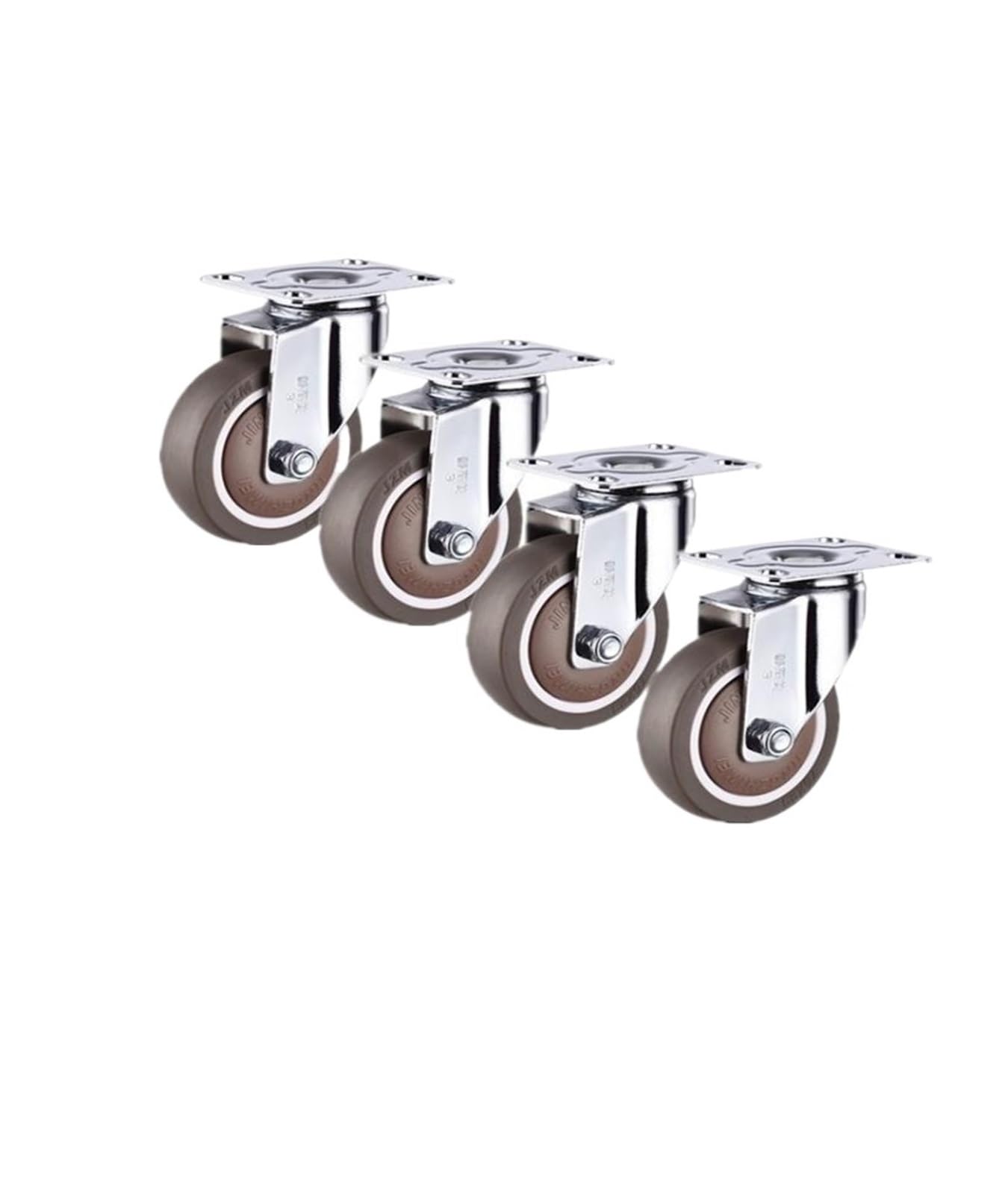Mxxdmopd Brown 3-Inch Rubber Silent Lightweight Furniture Rack With Swivel Casters