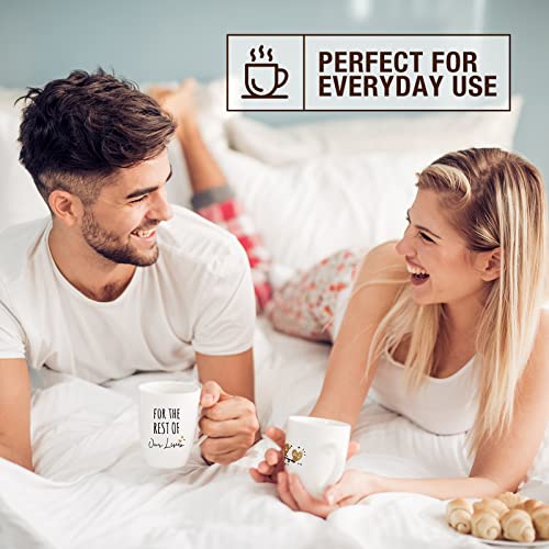 Aw Bridal Couples Gifts 12 Oz Coffee Mugs Set Of 2, Bridal Shower Gift For Bride And Groom Cups, Engagement Newlywed Anniversary Wedding Gifts For Couple, Mr And Mrs Gifts, Ceramic Coffee Mug With Lid #TOP4