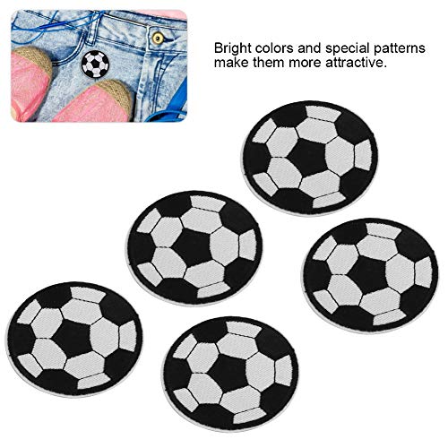 Toppa Ricamata Con Pallone Da Calcio 60x60mm – Termoadesiva Da Cucire O Stirare – Prodotta UK - 2