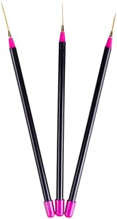 3 peças de pincéis de arte de unha pincéis de pintura a gel UV Pintura de unhas Pincel caneta de pintura, pintura, pintura, caneta de desenho para artesanato faça você mesmo, ferramentas de manicure de salão de casa