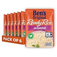 BEN'S ORIGINAL Ready Rice Jasmine Rice, Easy Dinner Side, 8.5 OZ Pouch (Pack of 6)