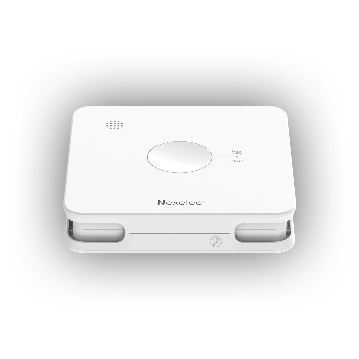 Détecteur de fumée INSAFE - Pile autonomie 10 Ans - Fixation adhésive homologuée - Design Moderne - Discret et Compact - Compatible Socle première génération 2015