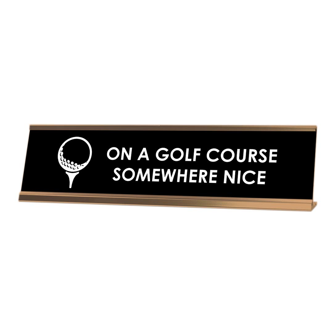 Plaque signalétique Golf Course décoration métallique intérieure