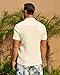 DEMEANOR Men's Linen Short Sleeve Button Up Shirts Textured Casual Lightweight Fitted Shirt Summer Beach Weeding Top Beige XL