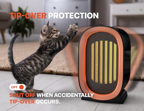 image for LAPLOCK Ceramic Space Heater for Indoor Use, Overheat Protection, Tip-