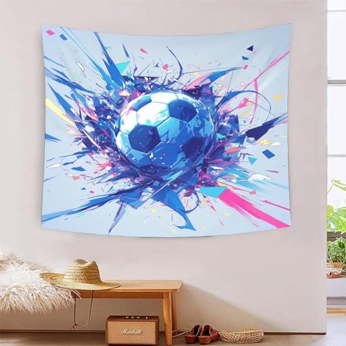 Tapisserie murale football 3D pour rénover la décoration d'un salon ado