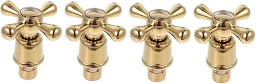 OSALADI 4 unids grifo perilla grifo grifo ducha grifo mango brazo cruz grifo manija oro perillas fregadero grifo fregadero accesorios grifo agua