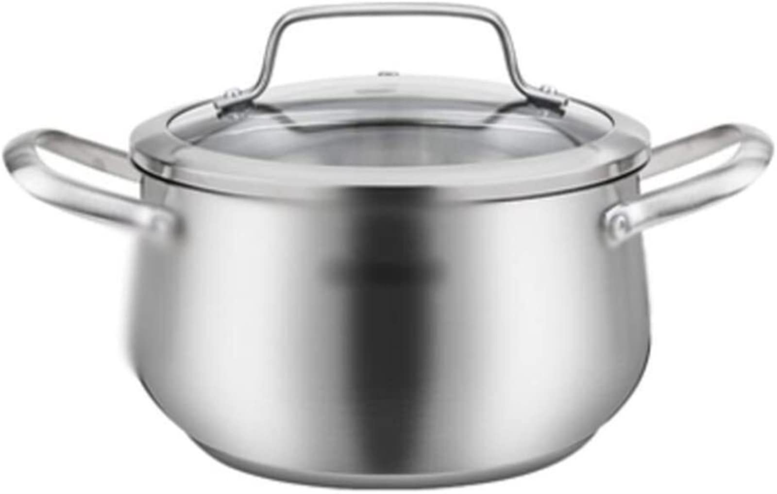 Stockpot en Acier Inoxydable avec Couvercle en Verre Triple Couche de Casserole de Casserole
