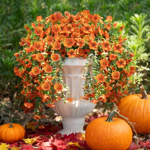 BLISOUL 2PCS Artificial Hanging Fall Flowers for Outdoors Decorations,...