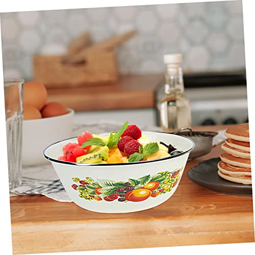 Lot de 2 bols en émail avec couvercle pour salade et conservation - 5