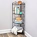 Flipshelf-Folding Metal Shelf-Small Space Solution-No Assembly-Home,Kitchen,Bathroom and Office Shelving-Corner Shelf, Black