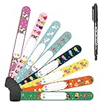 Vicloon Safety Wristband Bracelets, 8 Pcs Child Kids ID Bracelet with Pen for Child Emergency Bracelet, Anti Lost Safety ID Wristband Waterproof Reusable for Children Boys Girls Toddler Baby