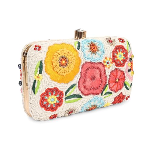 Image of LONGING TO BUY Hand Crafted Designer Box Clutch - Zari Embroidery For Women