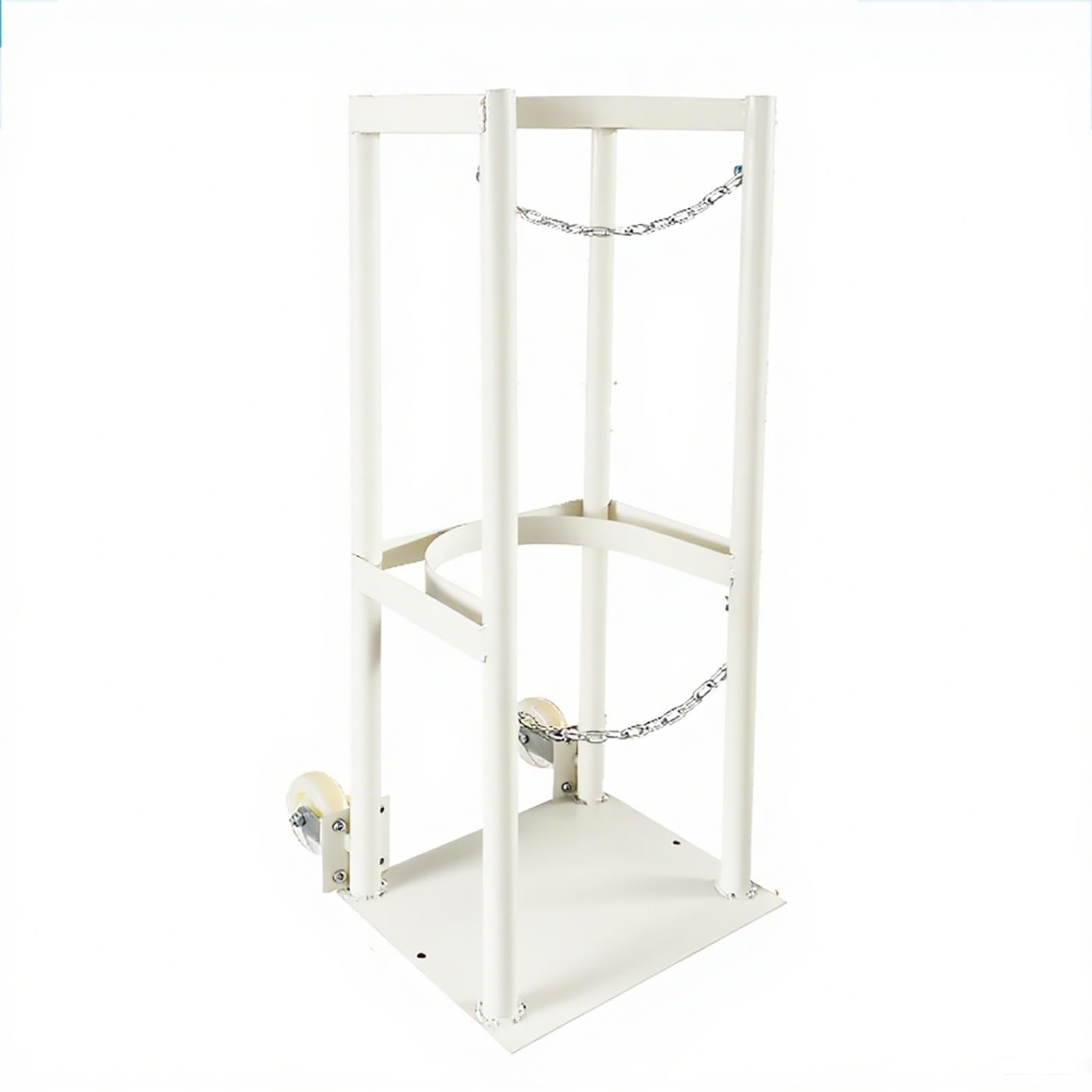 GLJTUO Movable Oxygen Tank Rack with Wheels, Gas Cylinder Carrier, Portable Cylinder Holder for Easy Transport,3-Inlet Diameter 27cm/10.4in