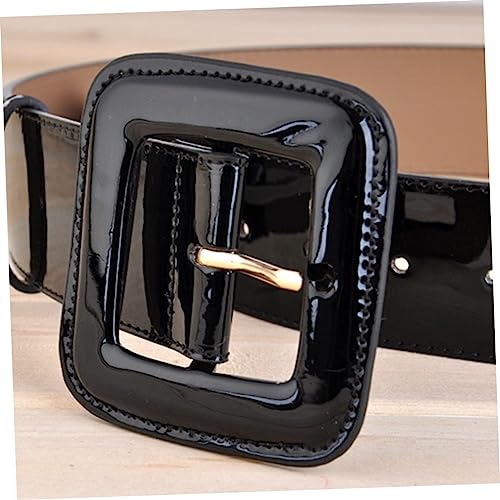 SAFIGLE 1pc Patent Leather Wide Girdle Belt Woman's Belt Women Durable Wide Pu Patent Leather3