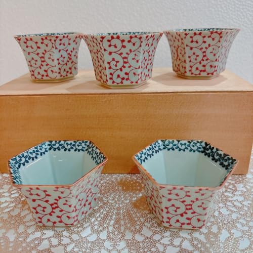 有田焼　小鉢　5個セット　特選　桔梗　古伊万里花紋 有田焼 小鉢 5個セット 特選 桔梗 古伊万里花紋