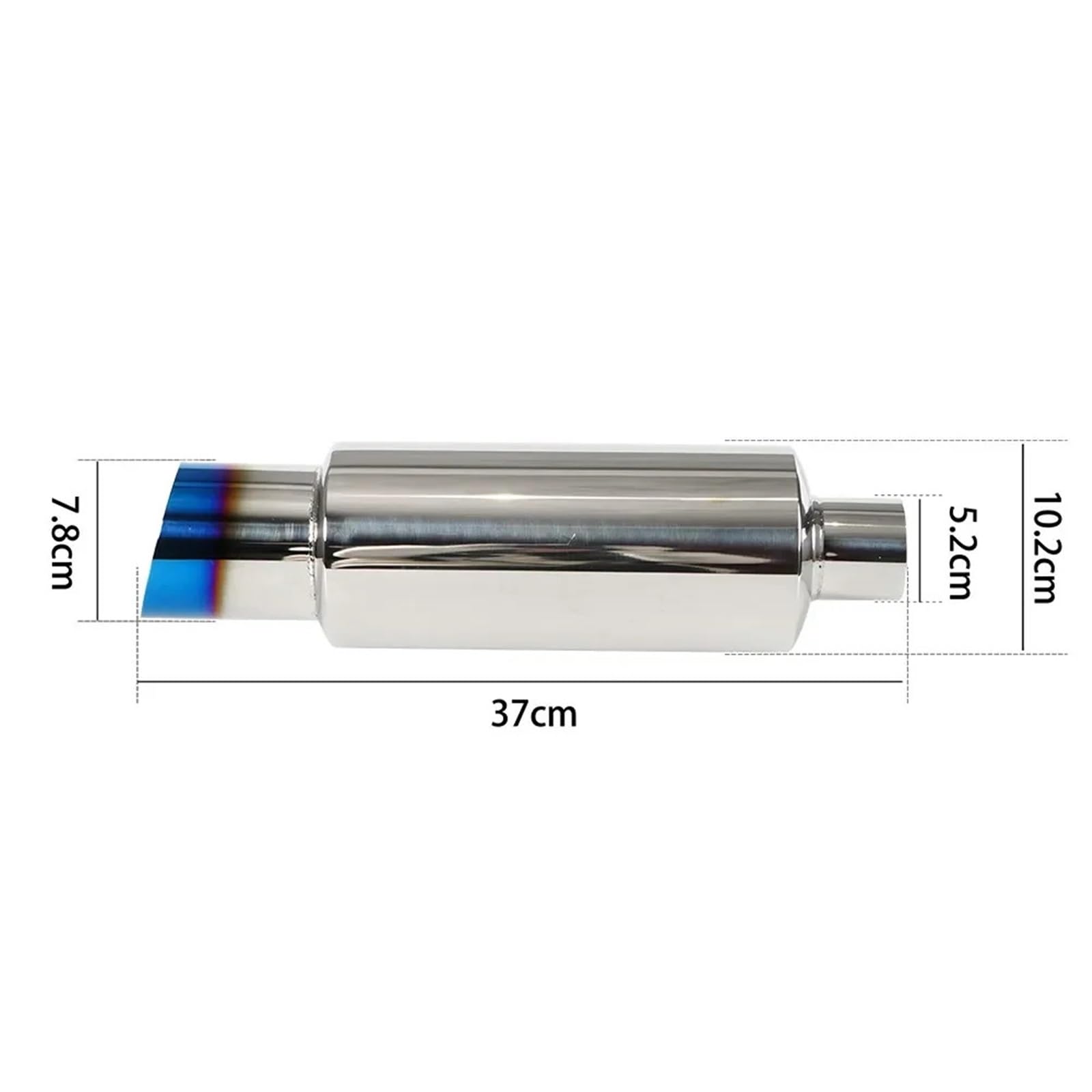 Auto Tłumik wydechowy Uniwersalny 2" wlot 3" wylot rura wydechowa tłumik ze stali nierdzewnej motocykl części samochodowe tłumik rura wydechowa części samochodowe Rura wydechowa samochodu