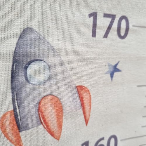 Régua Do Crescimento Astronauta - Pendurar - Canvas - Espaço, Naves