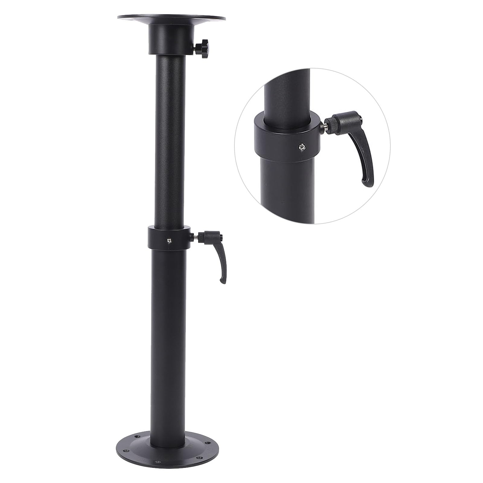 Haofy Set di Montaggio per Base per Gamba del Tavolo, Lega di Alluminio, Regolabile, Staccabile, Resistente, Barca, Yacht, Ponte, Piastra Tavolo Fissa, Ruota di 360°