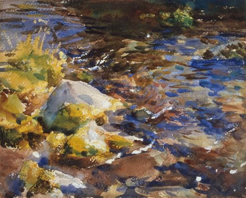 Cuadro Riflessioni Rocce e acqua de John Singer Sargent en lienzo decorativo de 60x90cm