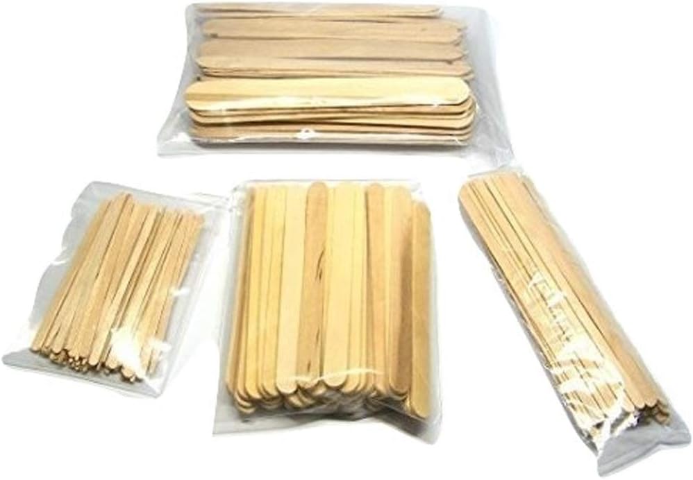 200 Pc Wood Wax Applicator Stick Assortment for Facial, Eyebrow, Body by NetSellsIt