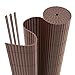 interGo PVC Sichtschutzmatte 100x300cm Sichtschutzzaun Privatsphäre Wetterfest für Garten, Balkon und Terrasse, mit Strukturierte Oberfläche, mit Kabelbindern, Braun
