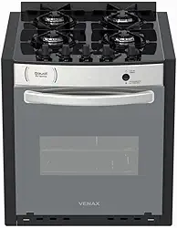 Fogao A Gas De Embutir Gaudi Prisma Vitreo El 4q Inox Gas Glp