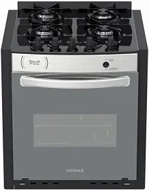 Fogao A Gas De Embutir Gaudi Prisma Vitreo El 4q Inox Gas Glp