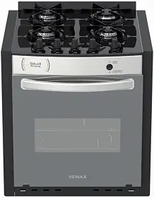Fogao A Gas De Embutir Gaudi Prisma Vitreo El 4q Inox Gas Glp
