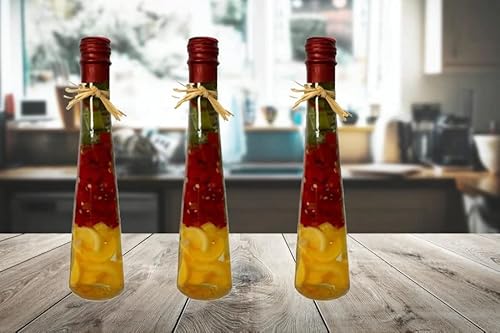 Garrafa Pimenta Decorativa vidro Conserva Torre 30cm