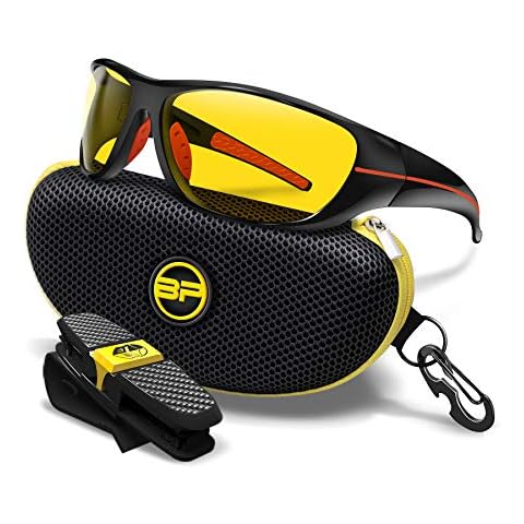 Night Driving Glasses for Men/Women - HD Yellow Lens for Night Vision (Red, Yellow Amber) Cover