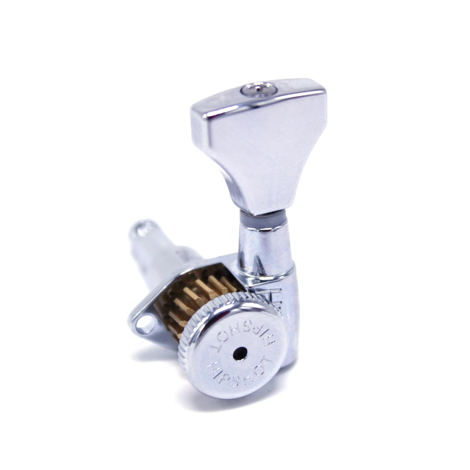 Hipshot 6GLO Grip-Lock Locking Guitar Tuning Machines 3+3 - Universal Mounting Plate UMP included - Chrome