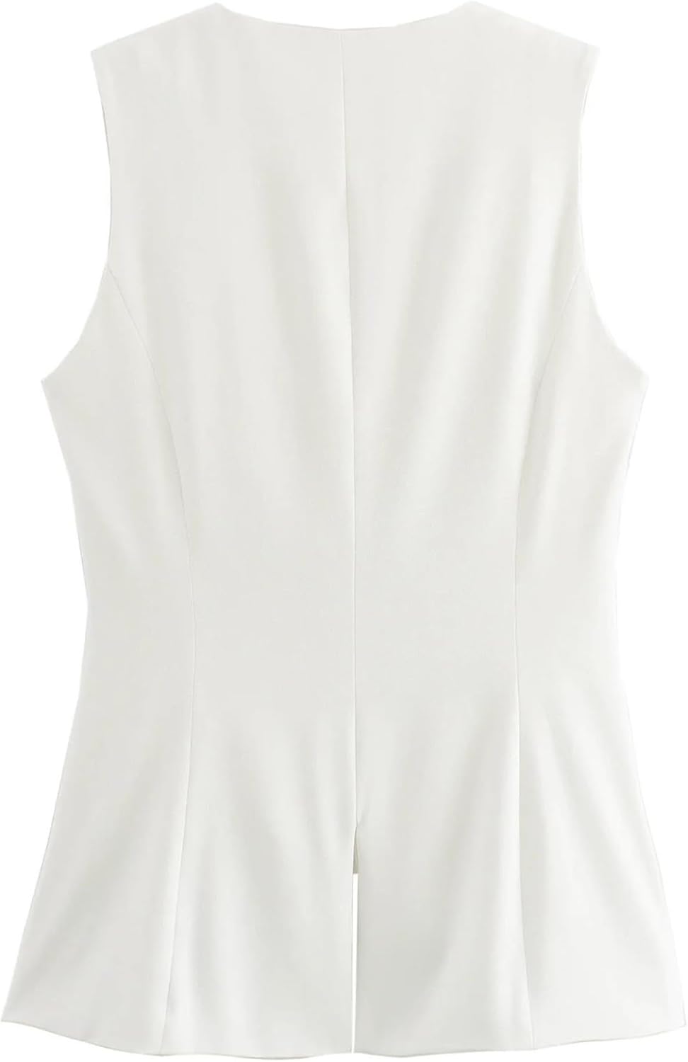 Women’S Vests Sleeveless Solid Vest Office Wear Long Casual Button Suit Vest Office Waistcoat With Pockets