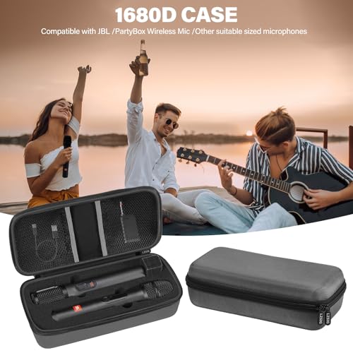image for LZSIG Wireless Microphone Case Compatible with JBL 2 Mic with DIY Foam