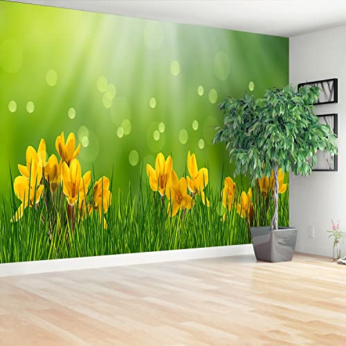 Protection murale papier peint camouflage crocus moderne 208x146 - 3