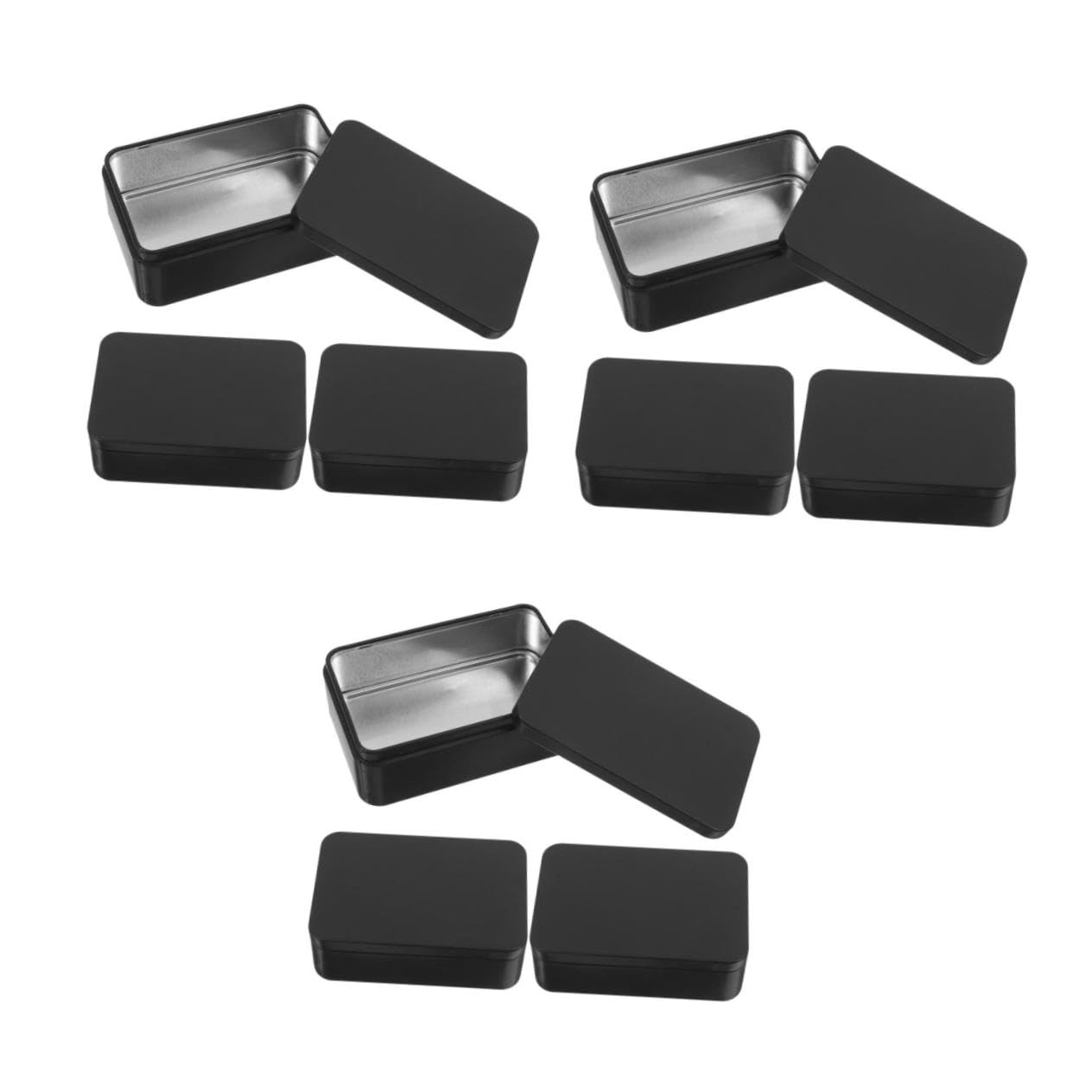 OSALADI 3 Set Scatola Di Immagazzinaggio Del Poker Organizzare Scatole Portaoggetti Per Carte Collezionabili Porta Del Ponte Di Carta Giocare Astuccio A Tema Piccolo Nero 3 Pezzi*3