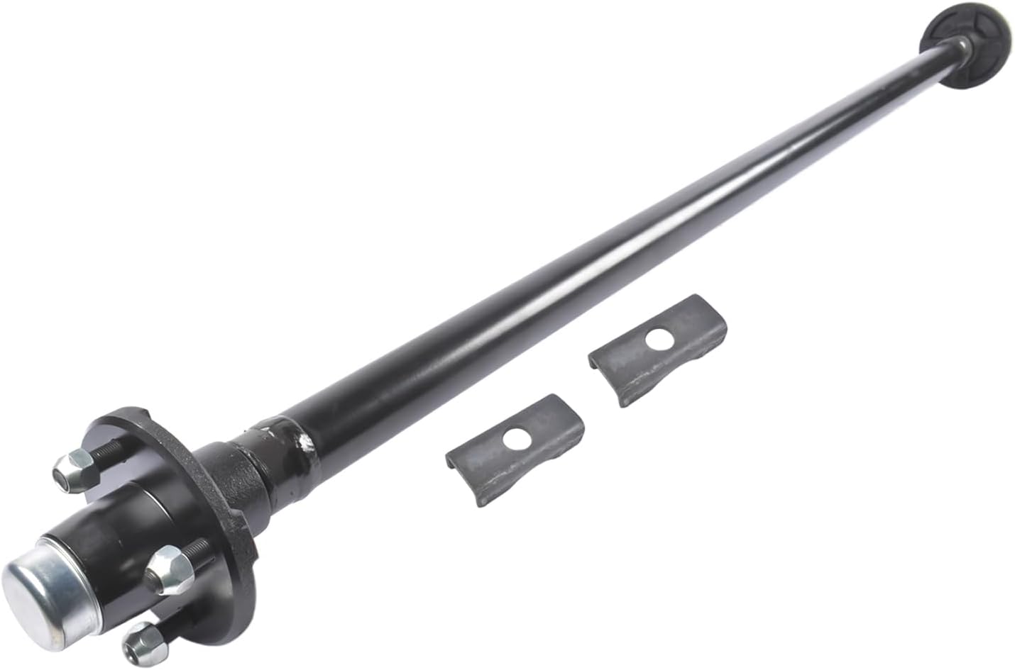 Rated to 2000 lbs Trailer Axle 63" Hub Face, 4 x 4 Idler Hubs, 4-Lug, Fits Small Boat Camper Trailer