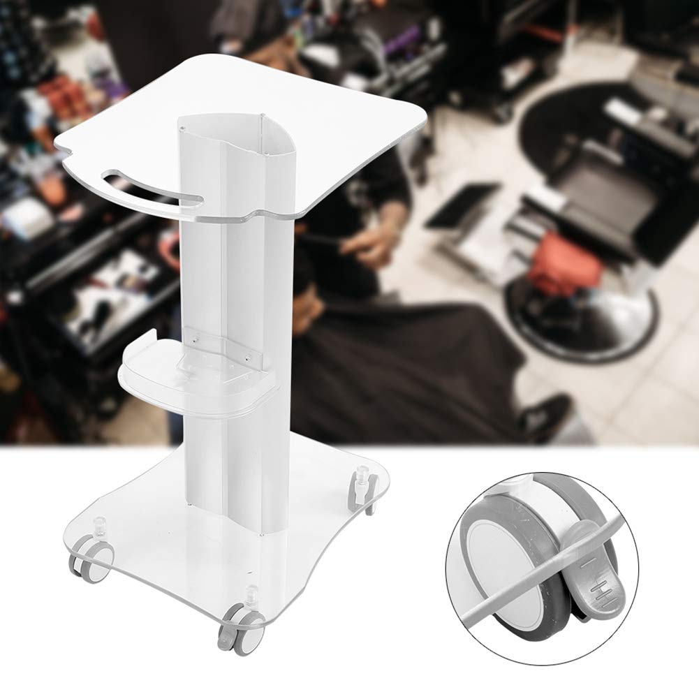 Carrello per salone di bellezza in plexiglass Usa carrello a rotelle