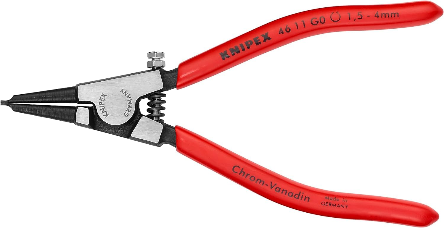 KNIPEX Szczypce do pierścieni osadczych sprężynujących do montażu pierścieni na wałkach z tworzywa sztucznego, 46 11 G0