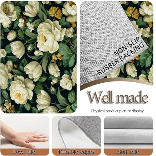 Tapis effet impression 3D moderne fleurs tapis salon chic 140x200 - 8