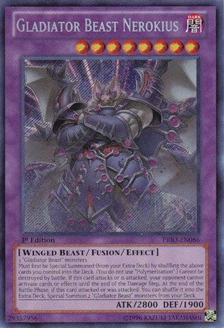 YU-GI-OH! - Gladiator Beast Nerokius (PRIO-EN086) - Primal Origin - 1st Edition - Secret Rare