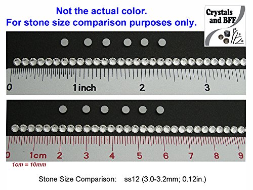 Preciosa Genuine Czech Crystals, 360Pcs In Size Ss12 (3 Mm), Crystal Honey, Viva Chaton Roses (Viva12 Mc Rhinestone Flatbacks), Clear With Golden Shadow Coating, 12Ss #TOP1