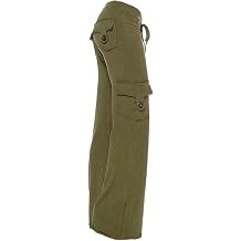 Bootcut Yoga Pants Womens Stretch Workout Relax Fit Super Soft Cargo Yoga Pants Wide Leg Palazzo Pants with Pockets