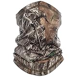 North Mountain Gear Realtree Edge Lightweight Camo Neck Gaiter – Stretch Fit Moisture Wicking Hunting Face Cover